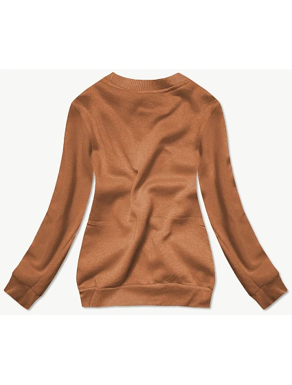 Dámská tepláková mikina v barvě se stahovacími lemy model 21466543 - J.STYLE Dámská tepláková mikina v barvě se stahovacími lemy model 21466543 - J.STYLE