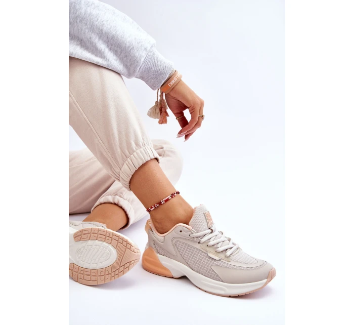 Wygodne Buty Sportowe Memory Foam System Big Star LL274336 Beżowe Wygodne Buty Sportowe Memory Foam System Big Star LL274336 Beżowe