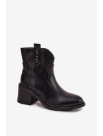 Ocieplane Botki Damskie Na Obcasie Czarne Brilynn Ocieplane Botki Damskie Na Obcasie Czarne Brilynn