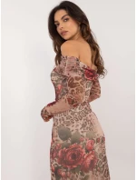 Šaty DHJ SK 18702 1.13P béžové Šaty DHJ SK 18702 1.13P béžové