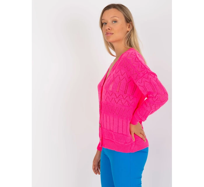 Dámsky sveter LC SW 8022 fluo ružový