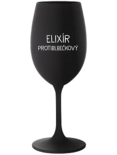 ELIXÍR PROTIBLBEČKOVÝ - čierny pohár na víno 350 ml