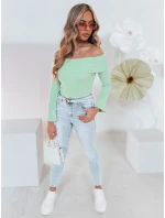 Dámská halenka s odhalenými rameny světle zelená Dstreet model 21985583 - FashionStreet
