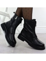 Dámske kožené topánky Goe black SS2N4145