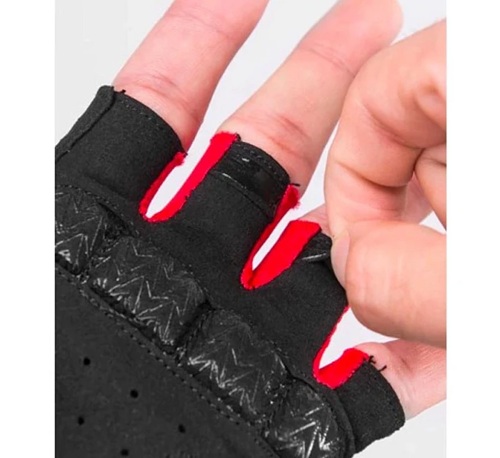 Cyklistické rukavice Rockbros S169BR S s gélovými vankúšikmi - čierne/červené