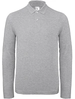 B&C ID.001 LSL Pánské piqué polo s dlouhým rukávem model 22421390 heather grey B&C ID.001 LSL Pánské piqué polo s dlouhým rukávem model 22421390 heather grey