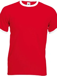 Tričko Fruit of the Loom Ringer T Racerback 16.1168 červené/biele