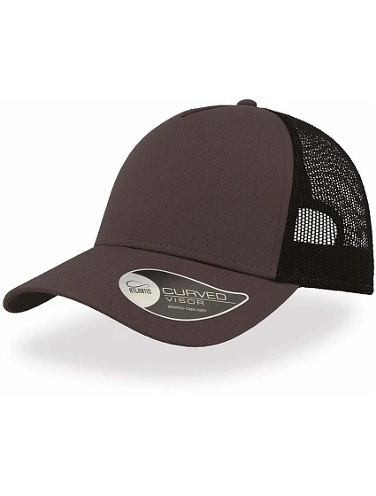 Atlantis Headwear Rapper Cotton 5-panelová truckerová čiapka „Rapper“ 33.8020 tmavošedá/čierna Atlantis Headwear Rapper Cotton 5-panelová truckerová čiapka „Rapper“ 33.8020 tmavošedá/čierna