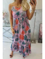 Šaty s motívom listov fialovej Šaty s motívom listov fialovej