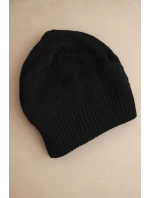 Dámská zimní čepice z vlny s vzorem černá model 21783073 - K-Fashion