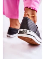 Damskie Trampki Big Star Ażurowe Czarne FF274023