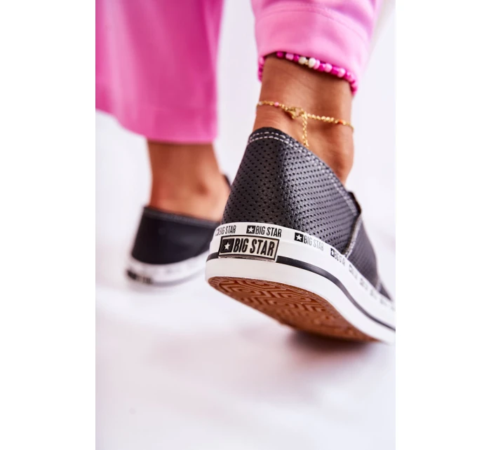 Damskie Trampki Big Star Ażurowe Czarne FF274023