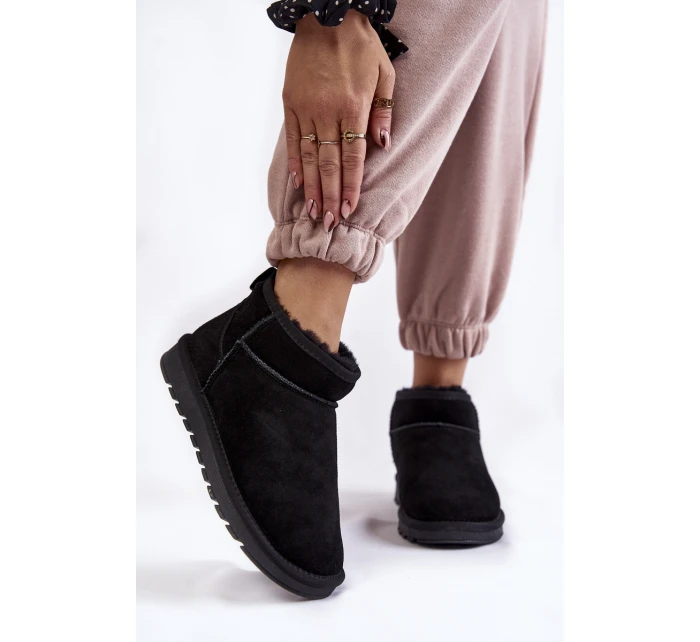 Dámské semišové nízké boty do sněhu Černe model 21601975 - Boto Dámské semišové nízké boty do sněhu Černe model 21601975 - Boto