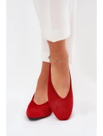 Klasické Baletky Z Eko Semiše Červené model 21687300 - Boto
