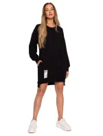 model 17191712 Svetrová tunika se zipy černá - Moe model 17191712 Svetrová tunika se zipy černá - Moe