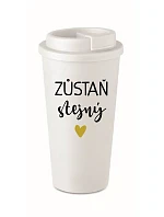 STAY THE SAME - biely termohrnček 475 ml STAY THE SAME - biely termohrnček 475 ml