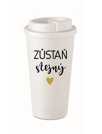 STAY THE SAME - biely termohrnček 475 ml STAY THE SAME - biely termohrnček 475 ml
