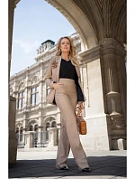 Svetlohnedé nohavice Bootcut S371 - Stylove Svetlohnedé nohavice Bootcut S371 - Stylove