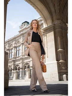 Svetlohnedé nohavice Bootcut S371 - Stylove