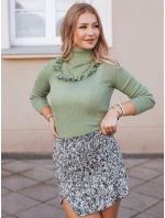 Dámsky sveter NOAH olivový FashionStreet MY1401 Dámsky sveter NOAH olivový FashionStreet MY1401