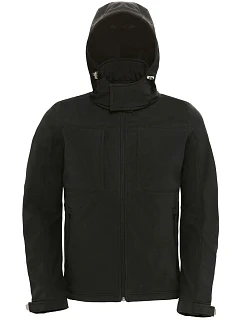 B&C Hooded Softshell /men Pánská 3-vrstvá softshellová bunda s kapucí model 22482904 black