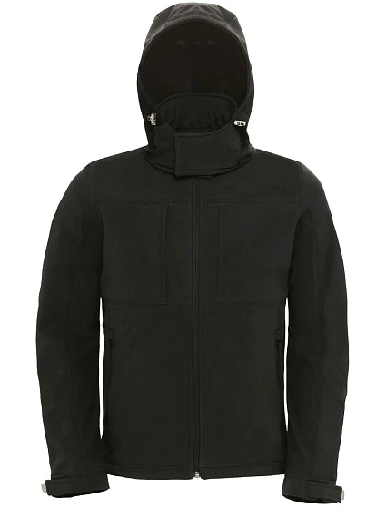 B&C Hooded Softshell /men Pánská 3-vrstvá softshellová bunda s kapucí model 22482904 black