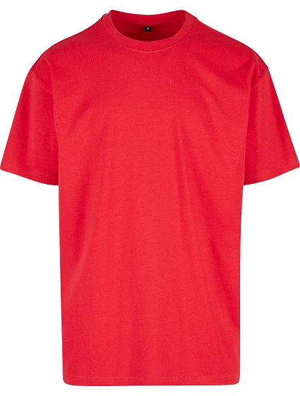 Build your Brand BY 102 Oversize tričko z hrubej bavlny 56.0102 city red Build your Brand BY 102 Oversize tričko z hrubej bavlny 56.0102 city red