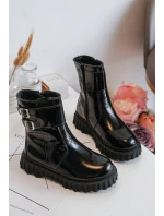 Dětské lakované boty se černé model 21634818 - Boto