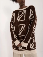 Sweter BA SW model 20301490 ciemny brązowy - FPrice