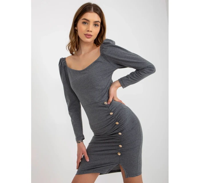 Dámske šaty EM SK HW 20 317 .08 tmavo šedá - FPrice