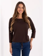 Bluzka RV BZ model 21717634 ciemny brązowy - FPrice Bluzka RV BZ model 21717634 ciemny brązowy - FPrice