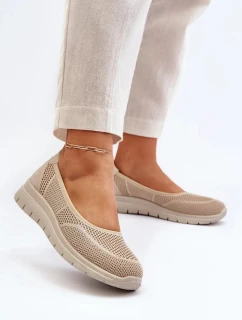 Béžové baleríny na platforme Aviaba