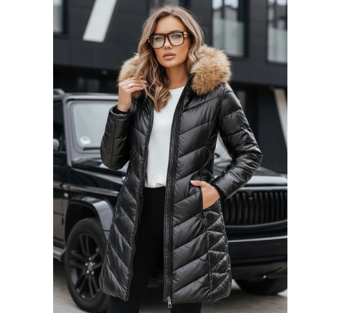 Dámská prošívaná zimní bunda černá Dstreet model 21993889 - FashionStreet
