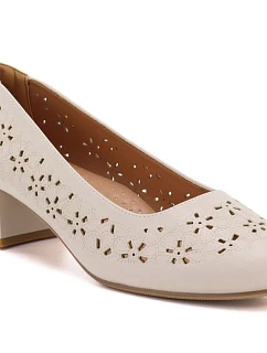 Dámské otevřené béžové lodičky Sergio model 22121890 - LEONE