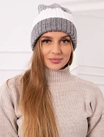 Fleecová čiapka Bojana K265 sivá+biela