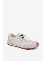 Kožené semišové dámské tenisky Big Star TT274555 Bílé