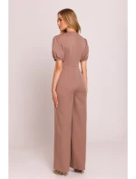 model 20970758 Kombinéza s puff rukávy mocca - Moe model 20970758 Kombinéza s puff rukávy mocca - Moe