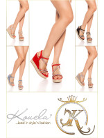 Sexy wedge heel sandals with rhinestones