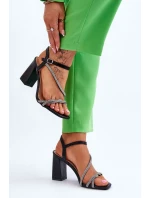 Sandále na podpätku model 179141 Step in style Sandále na podpätku model 179141 Step in style