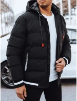 Pánska zimná bunda bomber čierna FashionStreet TX4505 Pánska zimná bunda bomber čierna FashionStreet TX4505