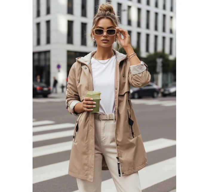 Dámská přechodná bunda parka béžová Dstreet model 21975190 - FashionStreet