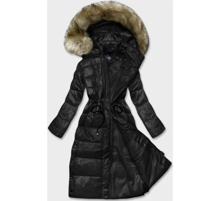 PIKOWANA DŁUGA KURTKA DAMSKA CZARNA model 21245584 - Glakate