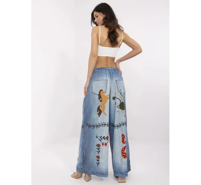 Nohavice DHJ SP 19183 9.54 modrá