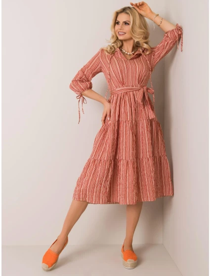 Šaty LK SK 508005.07P svetlo hnedá