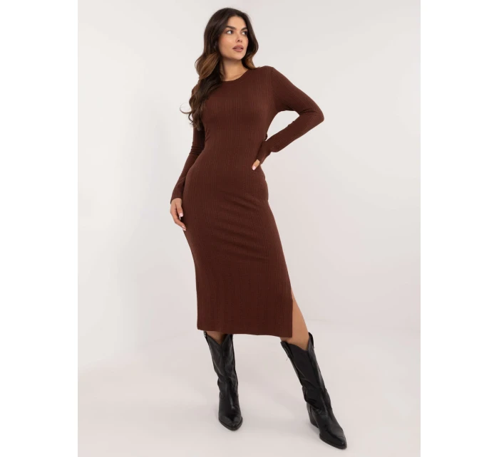Šaty LK SK 509820.67 tmavohnedé