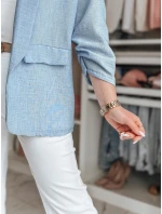 Dámska nadrozmerná bunda SOFT LOVE modrá FashionStreet PY0132 Dámska nadrozmerná bunda SOFT LOVE modrá FashionStreet PY0132