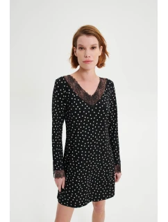 Noční košile s dlouhými rukávy model 18936304 - Vamp