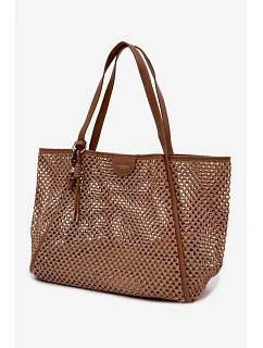 Pletená Shopper Kabelka S Velká Světle Hnědá model 22111694 - Flora&Co