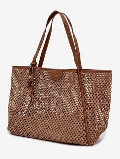 Pletená Shopper Kabelka S Velká Světle Hnědá model 22111694 - Flora&Co