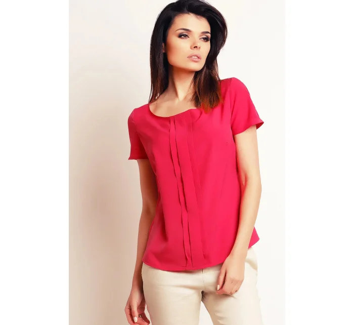 Dámská halenka model 20190965 Tmavě růžová - Infinite You Dámská halenka model 20190965 Tmavě růžová - Infinite You